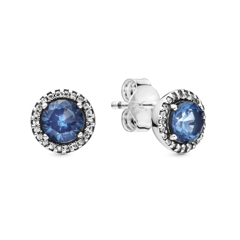Pandora Round Sparkle Brincos Mulher