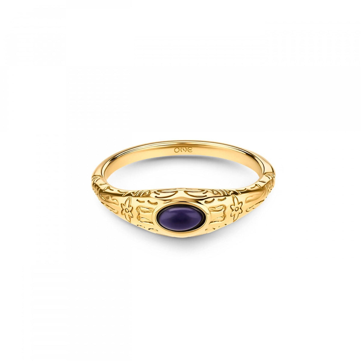 One Senhora Alma Blue Gold Anel