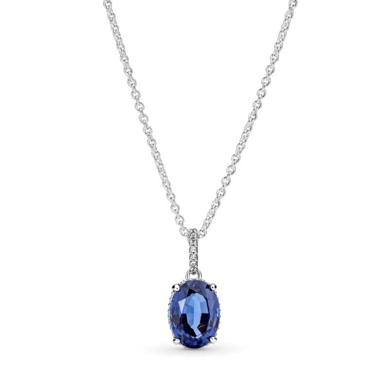 Pandora Sparkling Statement Halo Colar Mulher